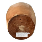 Tall Organic Wood Vase Scandinavian Modern Brown Tan 15" Thailand Dry Flowers