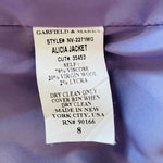 GARFIELD & MARKS Gray Purple Pinstripe Blazer Women’s Alicia Jacket S 8