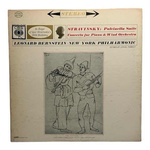 LP Leonard Bernstein, The New York Philharmonic Orchestra  - Pulcinella Suite