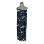 GUESS Minuka Blue White Floral Print 100% Cotton Sarong Wrap Scarf Coverup 76x44