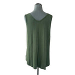 NO BOUNDARIES Womens Tank Top XXXL Green V Neck Ring Accent Rayon Stretch NWT