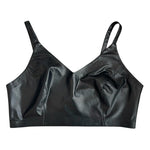 Eloquii Women's Black Leatherette Bralette Bustier 18/20 Cropped Cami Top NWT