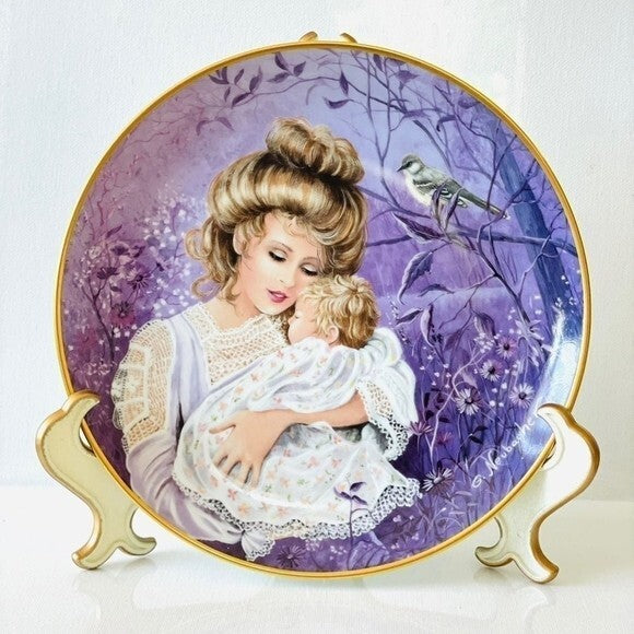 Kaiser W Germany Mocking Bird Souvenir Plate 7.5" Ceramic Collector 1986 w Stand