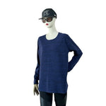 Women's Purple Running Sweatshirt Size L Athletic Top Rayon Polyester Spandex VG