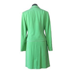 Studio G Lime Green Pencil Skirt Suit Blazer Set Tie Pockets Size 10 NWT