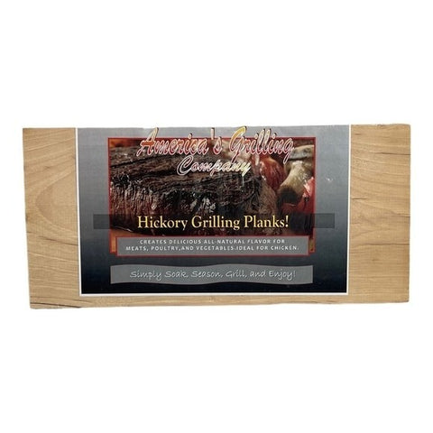 America's Grilling Co Hickory Cooking Planks 2pc Premium Oven Grill 12x5.5"