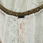 FREE PEOPLE Womens Tank Top S White Lace Sheer Boho Sleeveless Blouse Hippie G+