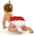 Mud Pie Christmas Bloomers Diaper Cover Red White Polka Dot 3-6 Months NWT