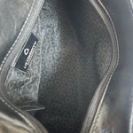 Liz Claiborne Black Patent Leatherette Shoulder Bag Glossy Medium Purse Vintage