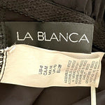 La Blanca Women's Black Ruched One Piece Swimsuit 6 Nylon Stretch $116 Excellent