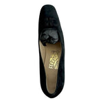 Salvatore Ferragamo Black Suede Leather Pumps Loafers Women’s Heels Size 7 AAA