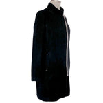 MANGO Black Lightweight Jacket Women’s Zip Front Coat Size M Pre-Loved Peacoat