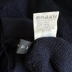 Women's Navy Blue Rayon Blend Cardigan M Button Front Short Sleeve Korea EXC