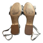 Shellys London Denaira Silver Leather Block Heel Sandals Women’s Size 6