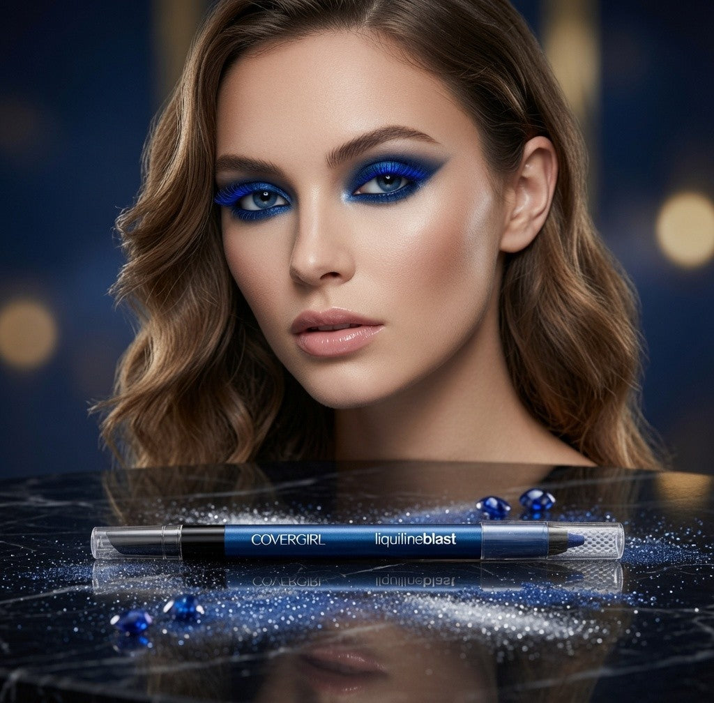 Covergirl Liquiline Blast Dual-End Eyeliner Black Liquid Liner New Display Item