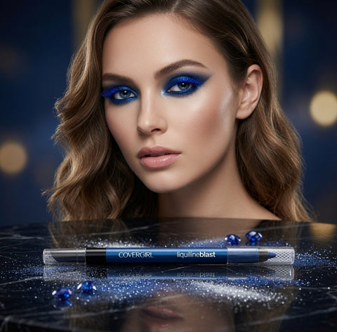 Covergirl Liquiline Blast Dual-End Eyeliner Black Liquid Liner New Display Item