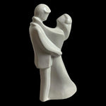 Vintage 1980s Newlyweds White Glazed Ceramic Wedding Couple Figurine 11.5"