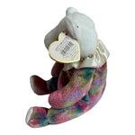 TY Beanie Baby 2001 April Birthday Bear 9" Diamond Nose Multicolored NWT