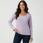 J.Jill Lilac Cotton Pullover Long Sleeve T-Shirt Women’s Tee MP New With Tag