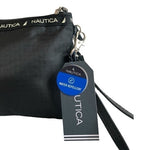 Nautica Women’s Black Nylon Triple Zip Wristlet Clutch Bag Travel NWT
