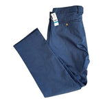 Tommy Bahama Boracay Maritime Dark Blue Cotton Flat Front Chino Tailored S 36x30