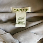 Orvis Women's Grey Silk Long Sleeve Button Up Dress Shirt L (14-16) NWT