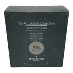 Rare Waterford Crystal Millennium Collection 2000 PEACE Toasting Flutes Set of 2