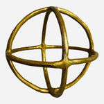 Prestbury Gold Metal Orb Decorative Sphere 6x6 Sculpture Home Accent Decor NWT