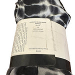 Michael Stars Viscose Ruana Scarf Wrap Black White Alligator Print One Size NWT