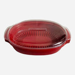 KitchenAid Red Acrylic Microwave Fish Veggie Steamer 13.5" Food Steamer VG
