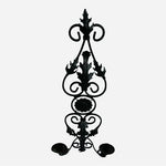 Vintage Black Metal Wall Sconce 26.5" Scroll Pillar Candle Holder Never Used