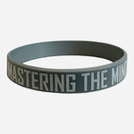 Grey Rubber Wristband Mastering Mind Body Unisex Motivational Bracelet Stretchy