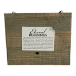 Demdaco Peace John 14:27 Wood Plaque 7.5"x6" Rustic Wall Sign Chain NWT
