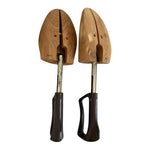 Vintage Wooden Shoe Tree Brown Handle Medium Size 4 Shoe Keeper Travel