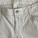 SONOMA Beige Cotton Stretch Jeans Women Size 8 Mid Rise Ankle 27" Inseam VG