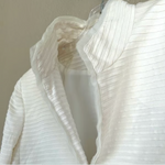 Jones New York Women's White Ivory Silk Lace Dress Jacket 4/S Long Sleeve EXC