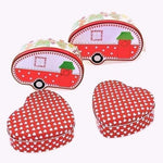 Lot 4 Metal Tins NEW Gift Storage Valentine's Day Christmas Heart Shaped Boxes