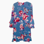 JILL Jill Stuart Floral Bell Sleeve Ruffled Sheath Dress Size L NWT