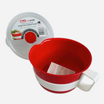 Set of 2 Decor Microsafe Large Microwave Bowl Vented Lid Soup Noodle Oats NIB