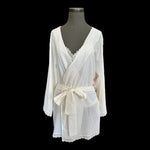 B The Label White Swiss Dot Lace Robe & Cami Sleepwear Set NWT