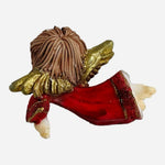 Vintage Heavenly Angel Amulet Mini Resin Figurine 2” Handcrafted Tabletop Angel