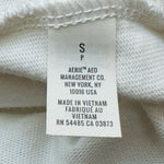 Aerie Women's White Cotton Lace Cage Hoodie M Oversized Pullover Sweatshirt VG
