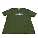 Made Here General Cotton Men's Cargo Green Tee XXL Uncle Sam Logo Ringspun New
