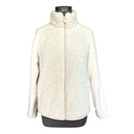 UNIQLO Fluffy Yarn Fleece Jacket Ivory Full Zip Fur Cardigan Women S