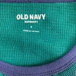 Old Navy Maternity PJ Set Jersey Top Pants Plaid Green Blue Pink Cotton NWT