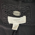 CUPIO Women's Black V-Neck Sweater Size M Modal Spandex Long Sleeve Pullover VG