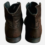 ZARA Black Tag Brown Nubuck Leather Mens Lace-Up Boots Size 7 US