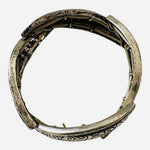 Oxidized Silver Elastic Bangle Bracelet Women's Artisan Costume Jewelry Gift