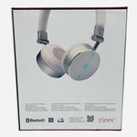 CLEER BT Wireless Over-Ear Bluetooth Headphones Lightweight White Silver NIB