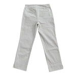 Hilary Radley Womens Pants M White Tan Striped Slim Leg Cropped Stretch Pull On